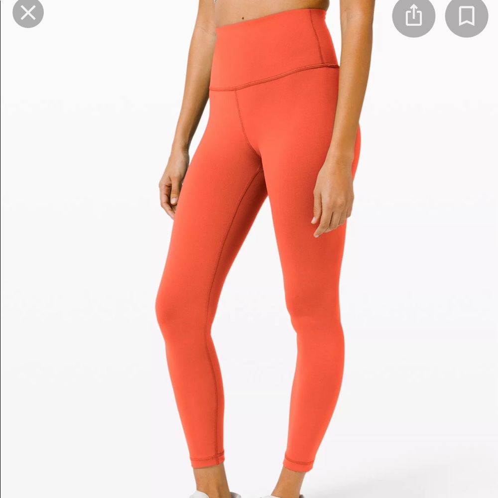 New with tags - lululemon, wunder train high-rise (size 4), orange